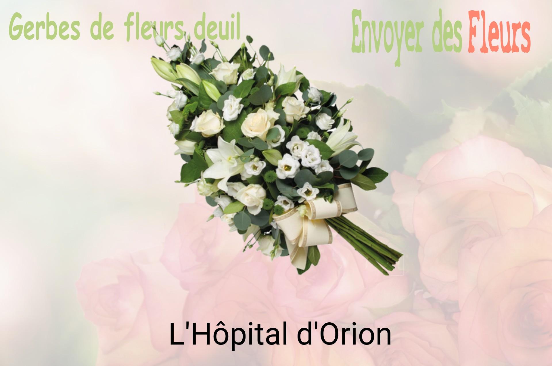 Gerbe de fleurs de deuil livrée à L'Hôpital-d'Orion